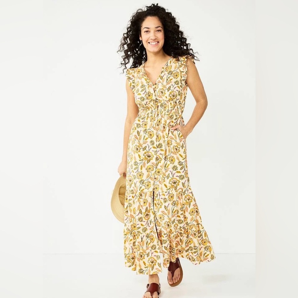 NWT Sonoma floral maxi dress